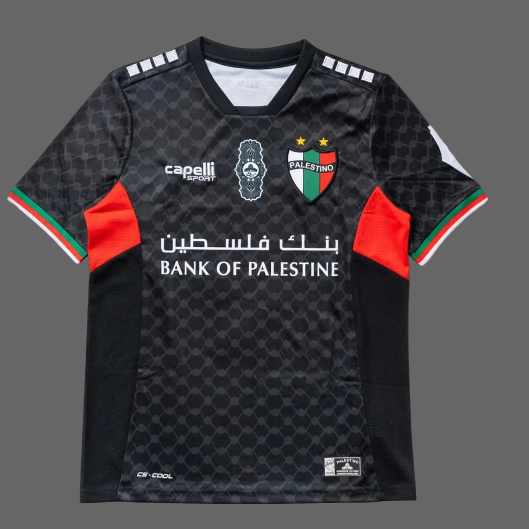 Palestino Official Black Jersey 2024 – Unisex | Bank of Palestine Edition