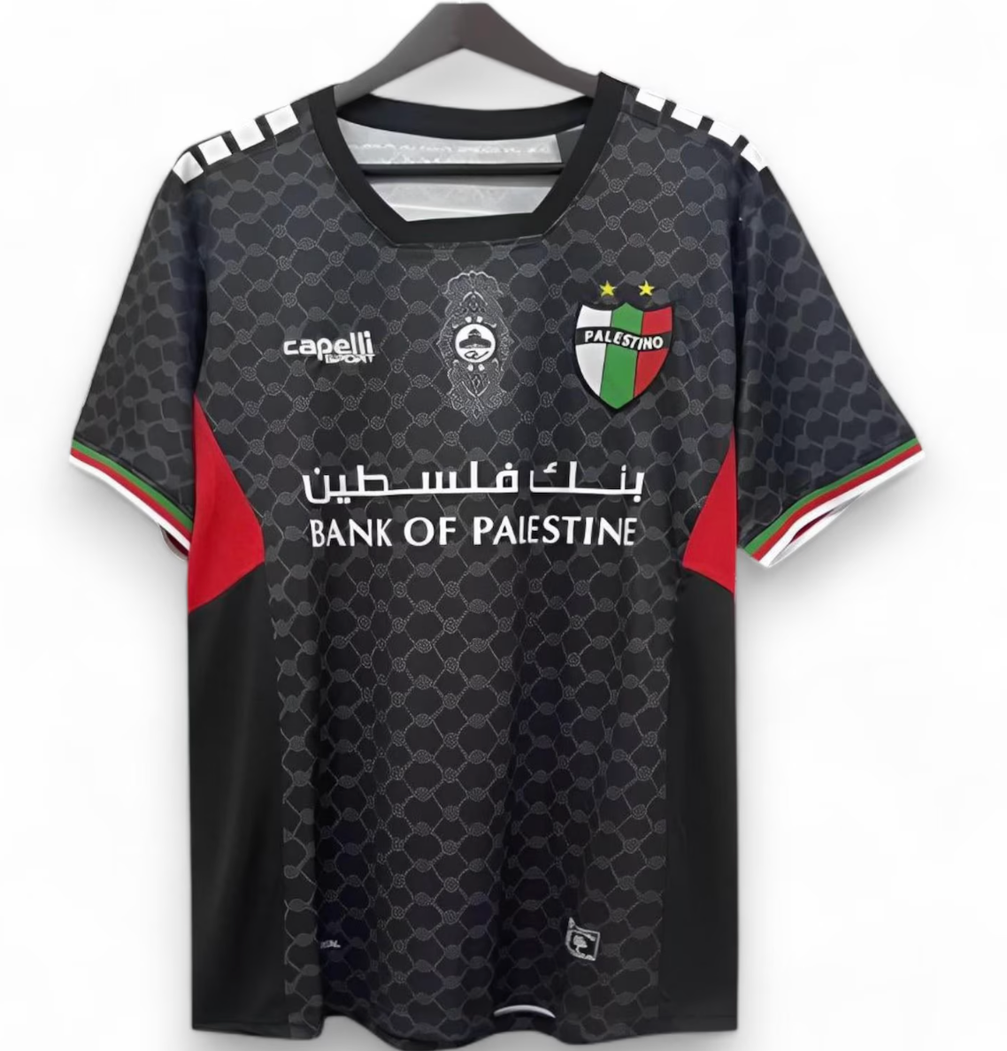 Palestino Official Black Jersey 2024 – Unisex | Bank of Palestine Edition