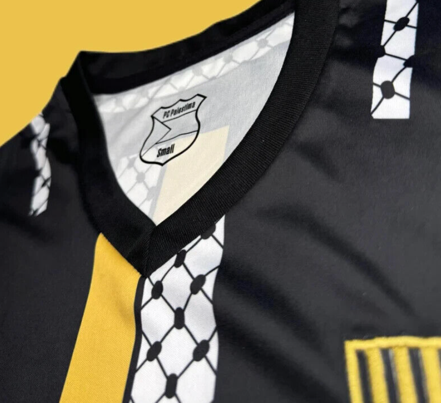 Palæstina Black & Gold Jersey – Keffiyeh Edition | Unisex
