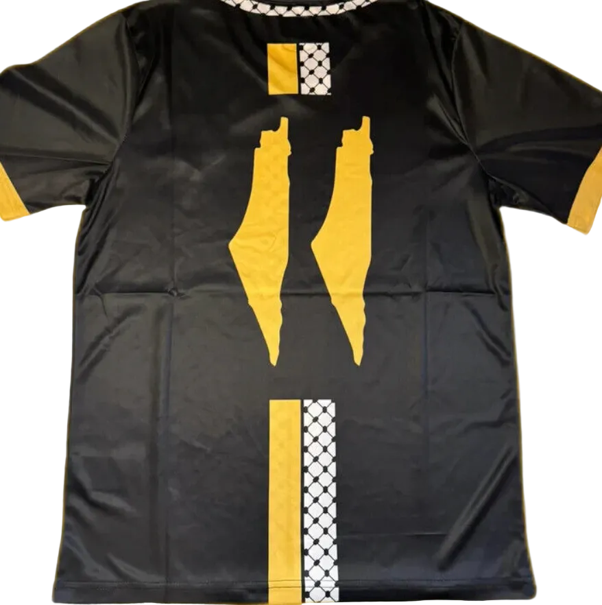 Palæstina Black & Gold Jersey – Keffiyeh Edition | Unisex